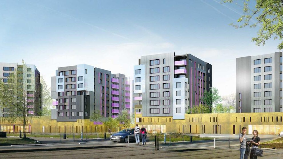 Espace Confluent - Construction de 498 logements, Eiffage Immobilier, Rezé
Crédit image In Situ AE
